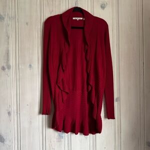 Eight Eight Eight Women’s Red Cardigan Sweater size LARGE